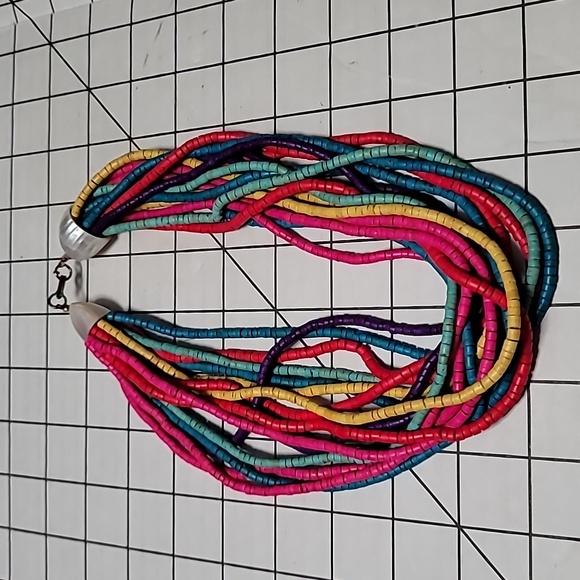 Vintage Bohemian Beaded Necklace- 19" Spiegel late 1990s - Picture 8 of 10